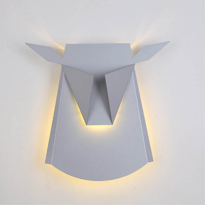 Creative Iron Bull Head Shape LED Wall Sconce Lamp