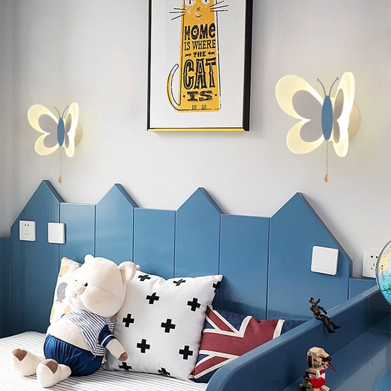 Creative Acrylic Butterfly Design Iron LED Wall Sconce Lamp