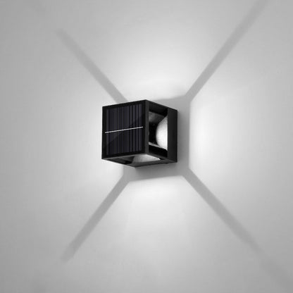 Solar Square Striped Aluminum LED Wall Sconce Lamp