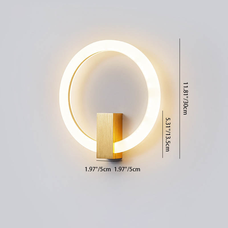 Minimalist Round Iron Aluminum PVC LED Wall Sconce Lamp
