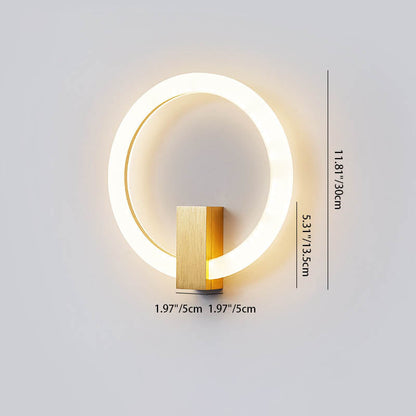 Minimalist Round Iron Aluminum PVC LED Wall Sconce Lamp