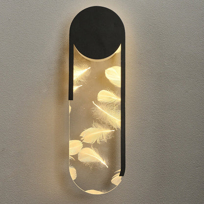 Light Feather Effect Acrylic Geometric LED Wall Sconce Lamp