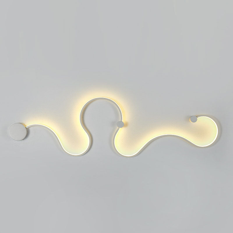 Nordic Aluminum Silicone Lines LED Wall Sconce Lamp