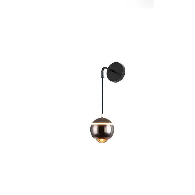 Minimalist Round Ball Aluminum Glass LED Wall Sconce Lamp