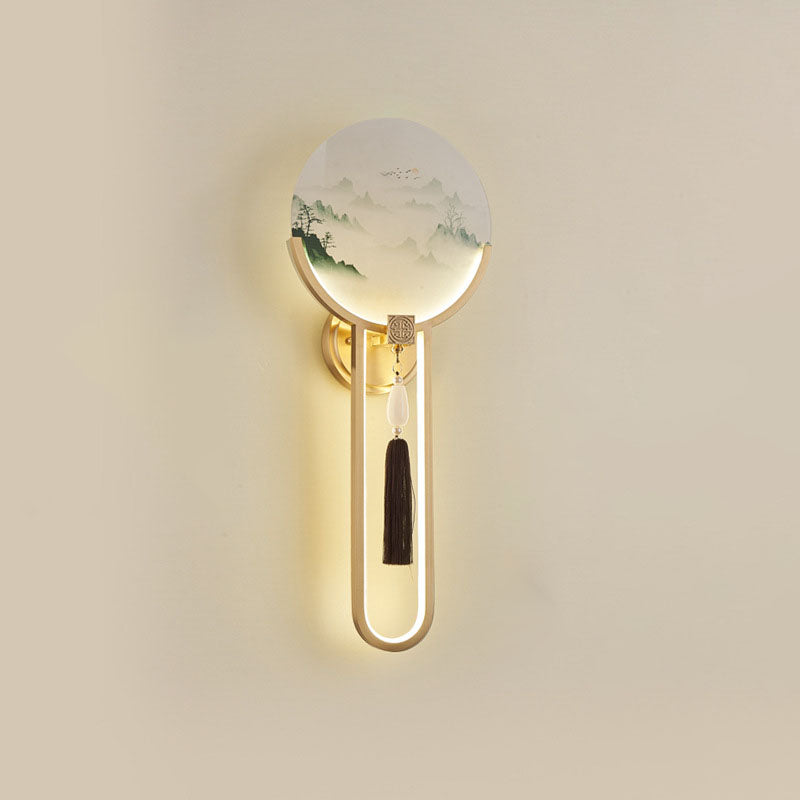 Transitional All Copper Glass Silicone LED Wall Sconce Lamp