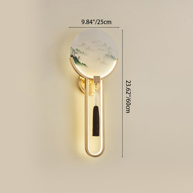 Transitional All Copper Glass Silicone LED Wall Sconce Lamp