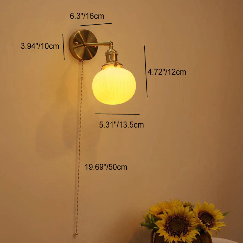 Simplicity Round 1-Light Vanity Light Wall Sconce Lamp