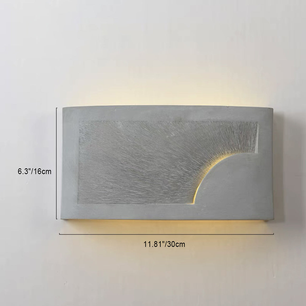 Simplicity Cement Round Shade 1-Light Wall Sconce Lamp