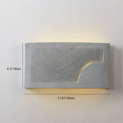 Simplicity Cement Round Shade 1-Light Wall Sconce Lamp