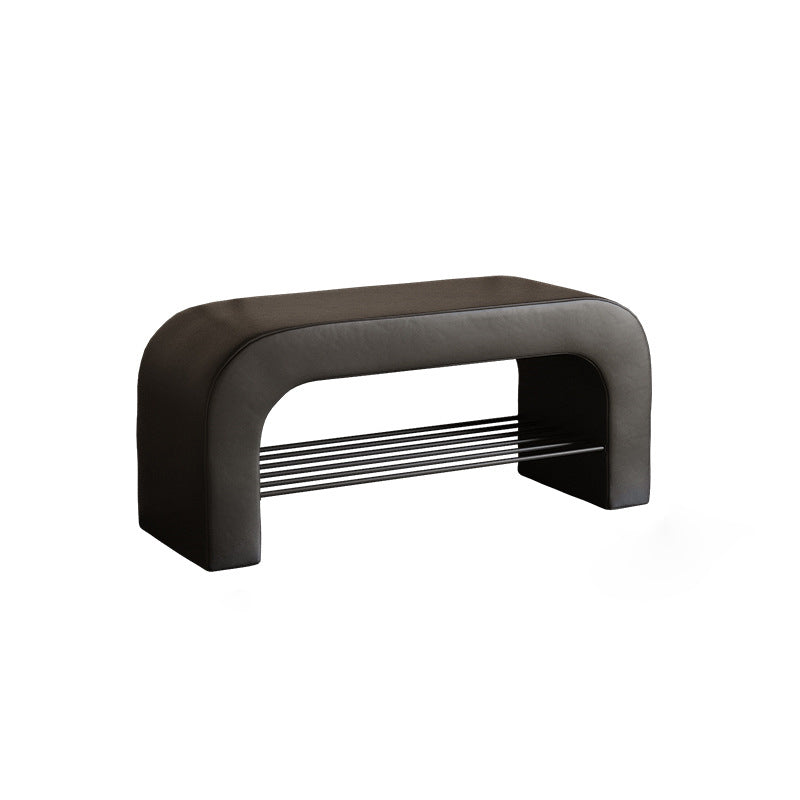 Modern Fabric Iron Bench