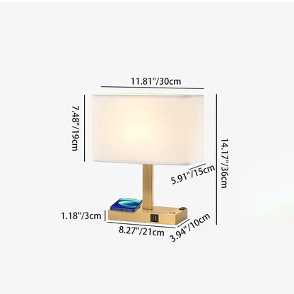 Modern Rectangular Iron Table Lamp