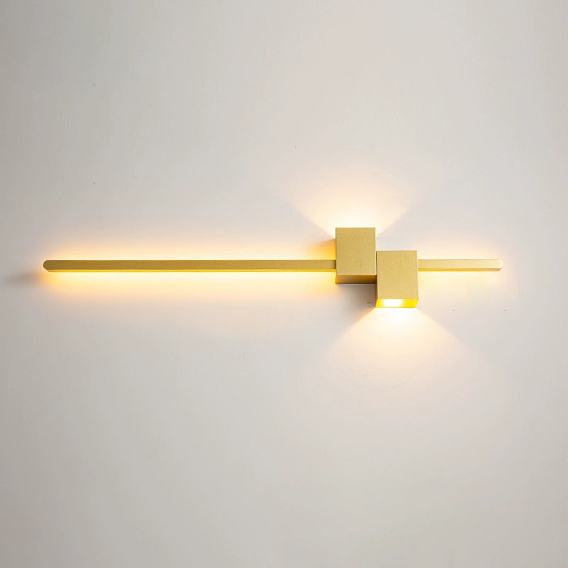 Strip Rectangle Iron Aluminum LED Wall Sconce Lamp