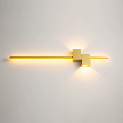 Strip Rectangle Iron Aluminum LED Wall Sconce Lamp