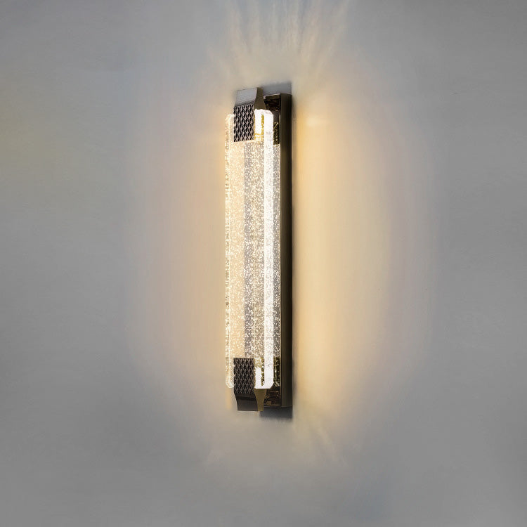 Dazzling Crystal Shade Stainless Steel LED Wall Sconce Lamp
