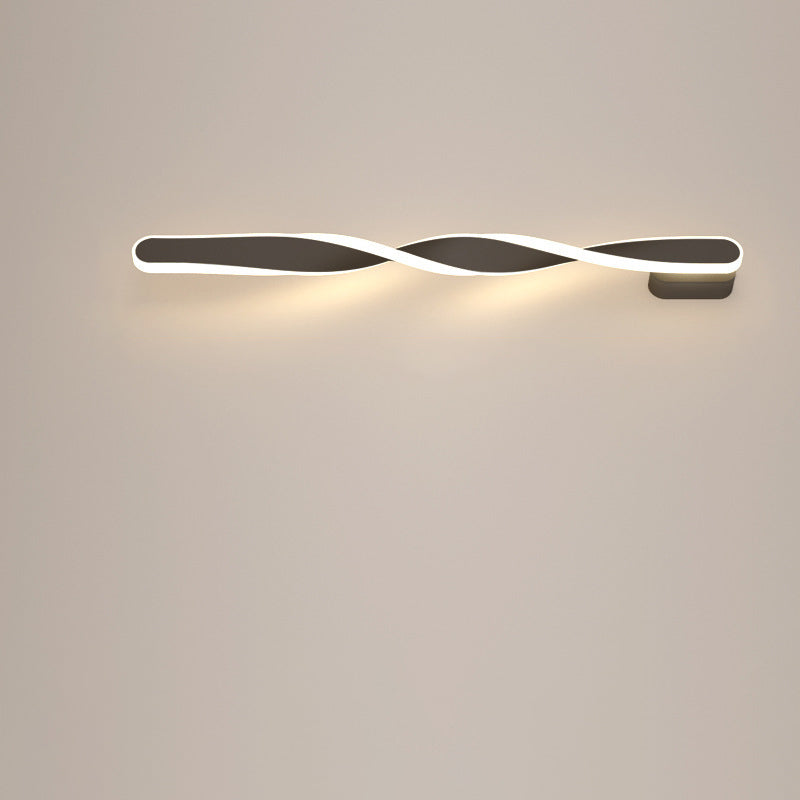 Spiral Long Aluminum Silicone LED Wall Sconce Lamp