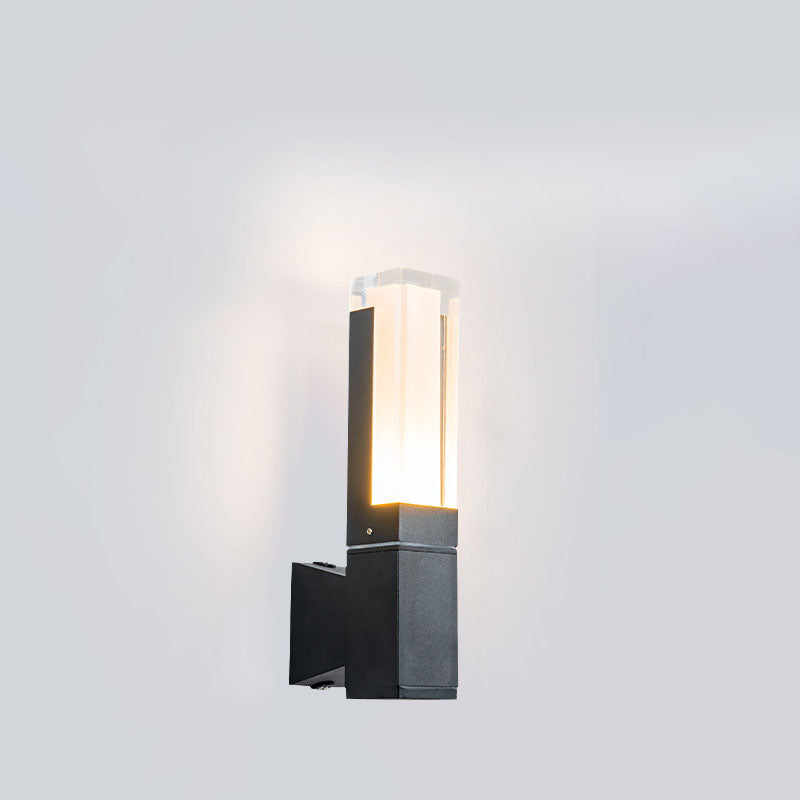 Simplicity Aluminum Acrylic LED Outdoor Wall Sconce Lamp