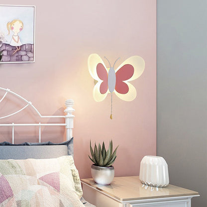 Creative Acrylic Butterfly Design Iron LED Wall Sconce Lamp