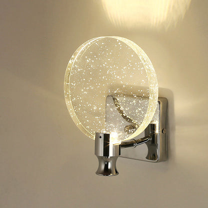 Round Bubble Crystal Aluminum Iron LED Wall Sconce Lamp