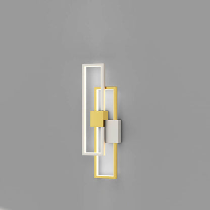 Minimalist Square Frame Iron Silicone LED Wall Sconce Lamp