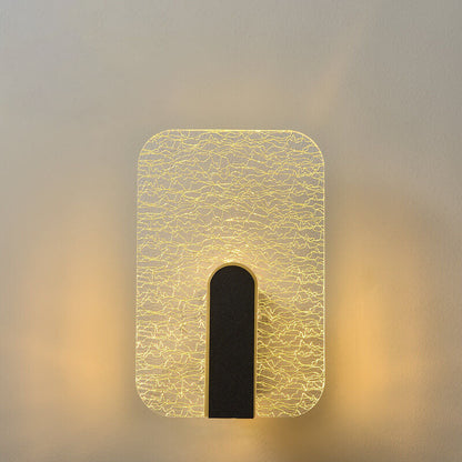 Simplicity Crackle Acrylic Round Shade LED Wall Sconce Lamp