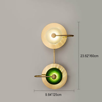 Modern Luxury Iron Glass Round LED Wall Sconce Lamp