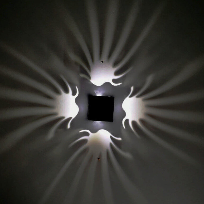 Square Phoenix Tail LED Decorative Wall Sconce Lamp