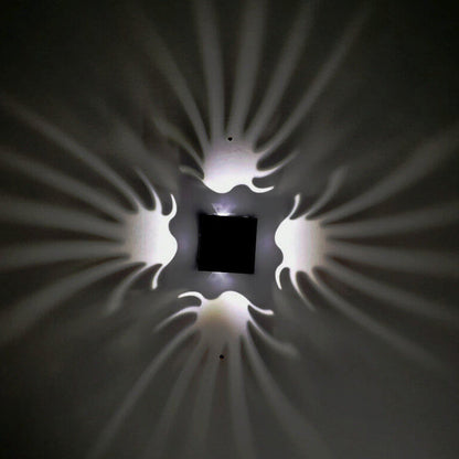 Square Phoenix Tail LED Decorative Wall Sconce Lamp