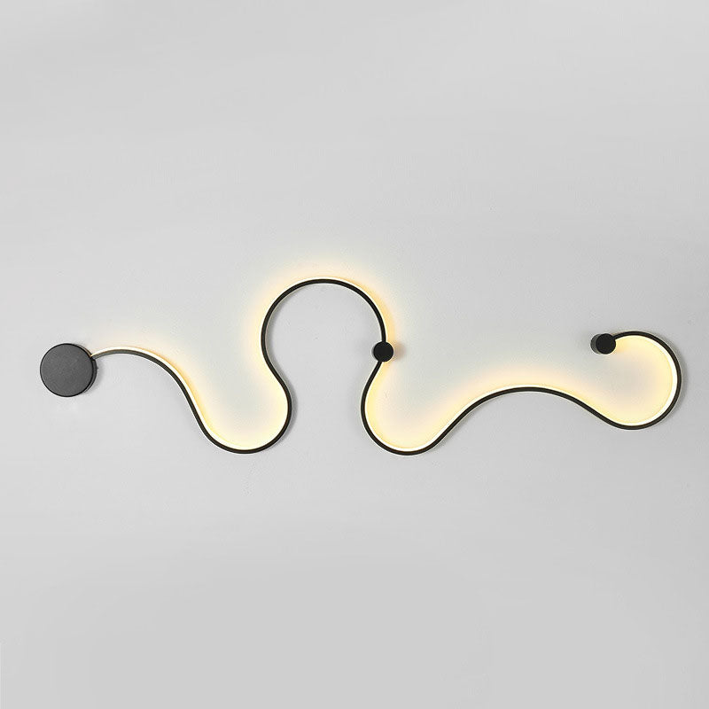 Nordic Aluminum Silicone Lines LED Wall Sconce Lamp
