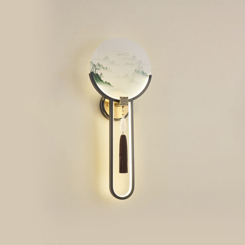 Transitional All Copper Glass Silicone LED Wall Sconce Lamp