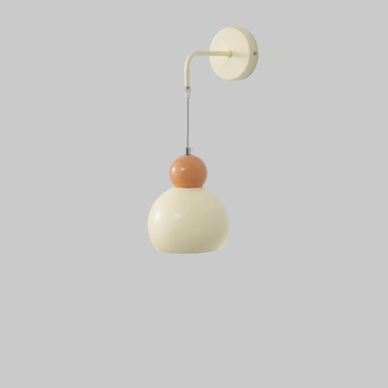 Scandinavian Gourd Iron Glass 1-Light Wall Sconce Lamp