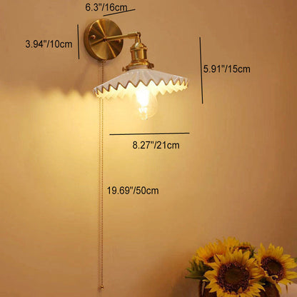 Simplicity Round 1-Light Vanity Light Wall Sconce Lamp