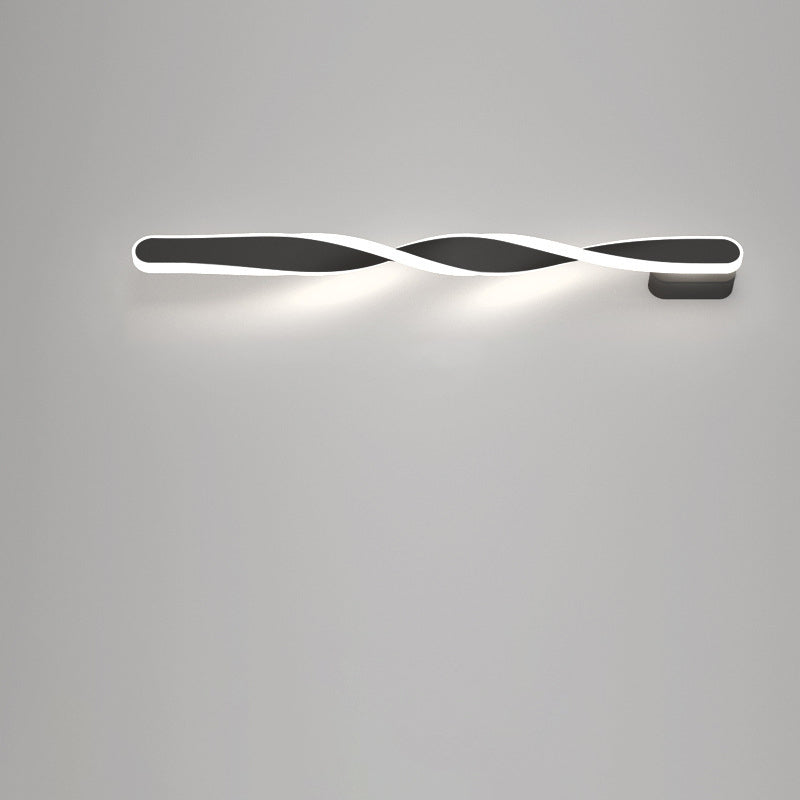 Spiral Long Aluminum Silicone LED Wall Sconce Lamp