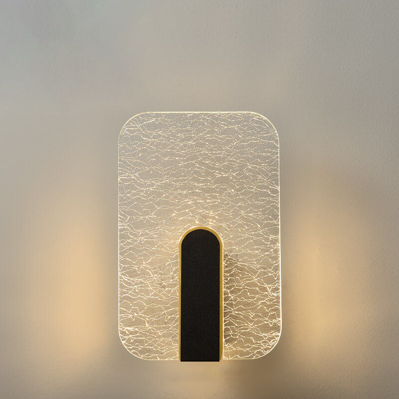 Simplicity Crackle Acrylic Round Shade LED Wall Sconce Lamp