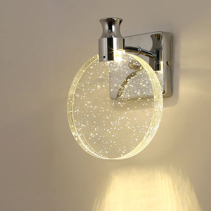 Round Bubble Crystal Aluminum Iron LED Wall Sconce Lamp