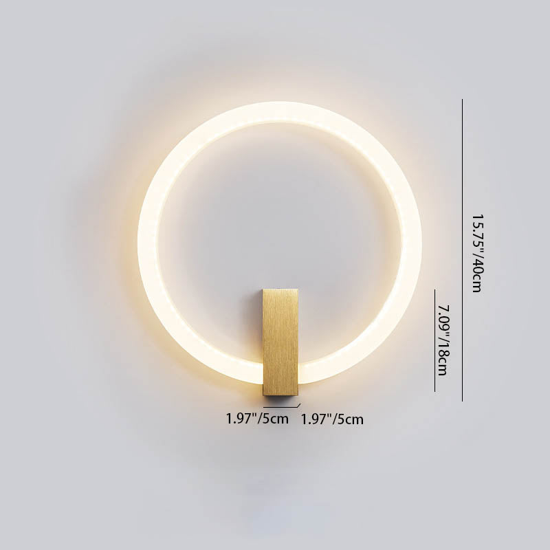Minimalist Round Iron Aluminum PVC LED Wall Sconce Lamp
