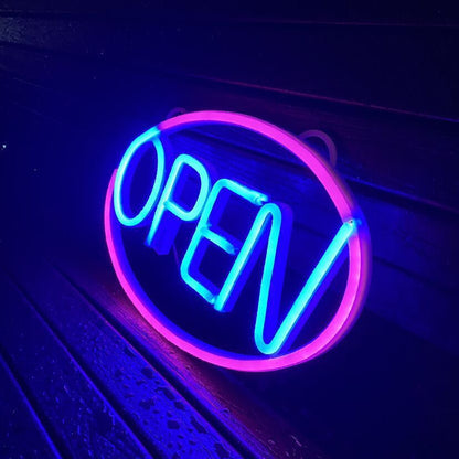 Deco PS OPEN LED Outdoor Hanging Neon Wall Sconce Lamp