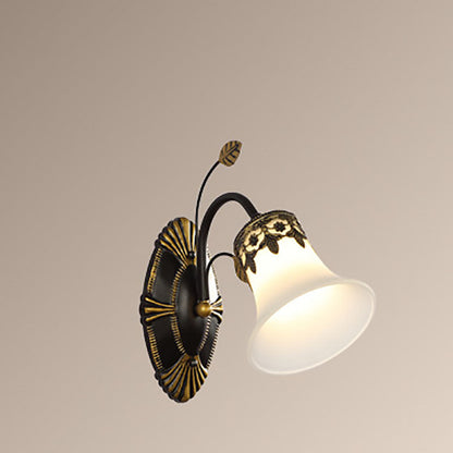 Scandinavian Cup Glass Hardware 1-Light Wall Sconce Lamp