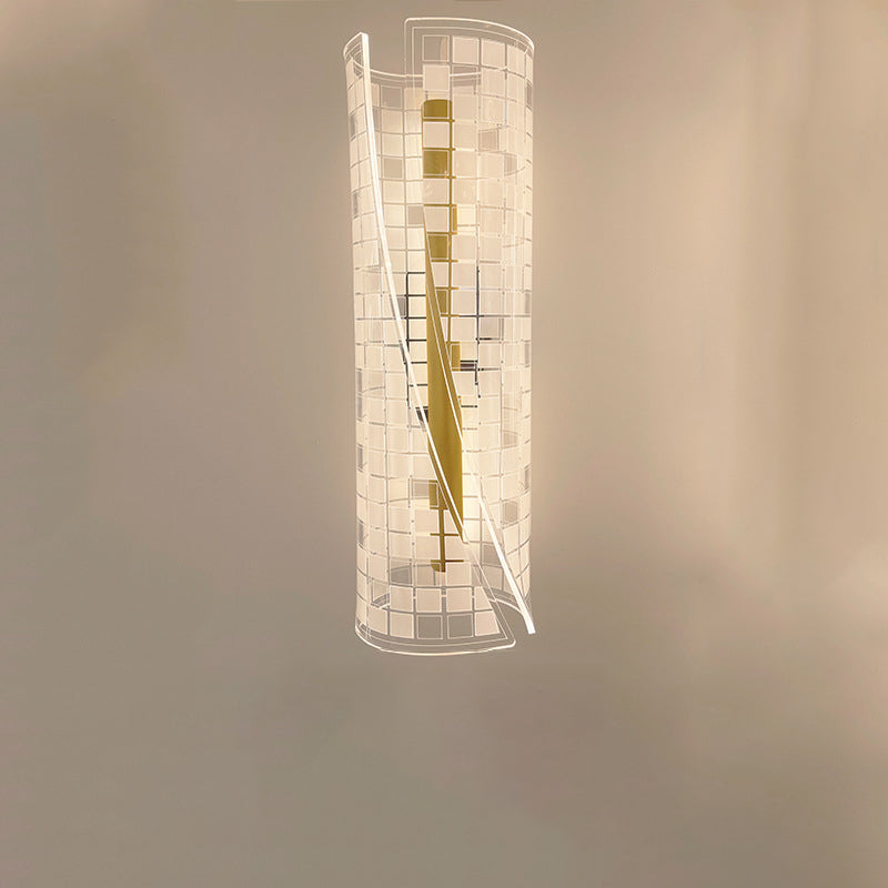 Modern Luxury Iron Acrylic Cylinder Cutting Line LED