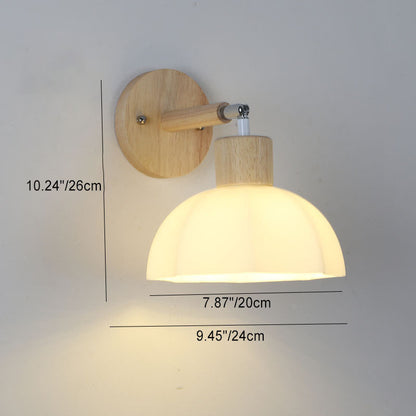 Japanese Flower Pleated 1-Light Wall Sconce Lamp