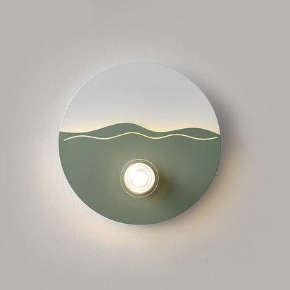 Cream Round Love Wave Iron Acrylic LED Wall Sconce Lamp