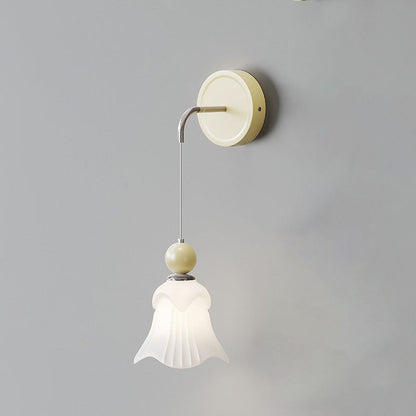 French Round Ball Iron Glass 1-Light Wall Sconce Lamp