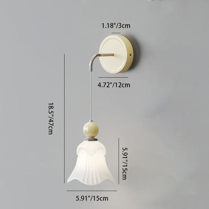 French Round Ball Iron Glass 1-Light Wall Sconce Lamp