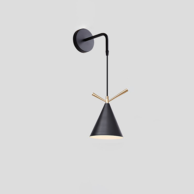 Contemporary Nordic Iron Conic 1-Light Wall Sconce Lamp