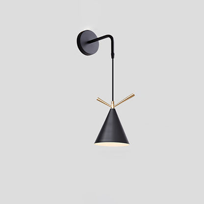 Contemporary Nordic Iron Conic 1-Light Wall Sconce Lamp