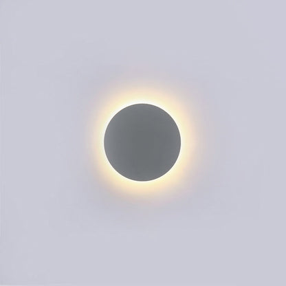 Modern Minimalist Round Eclipse Iron LED Wall Sconce Lamp