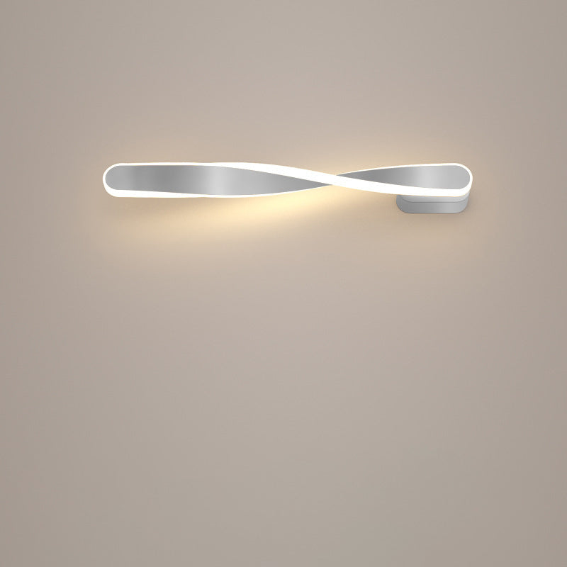 Spiral Long Aluminum Silicone LED Wall Sconce Lamp