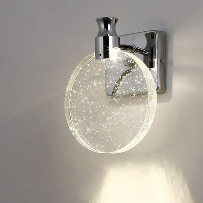 Round Bubble Crystal Aluminum Iron LED Wall Sconce Lamp