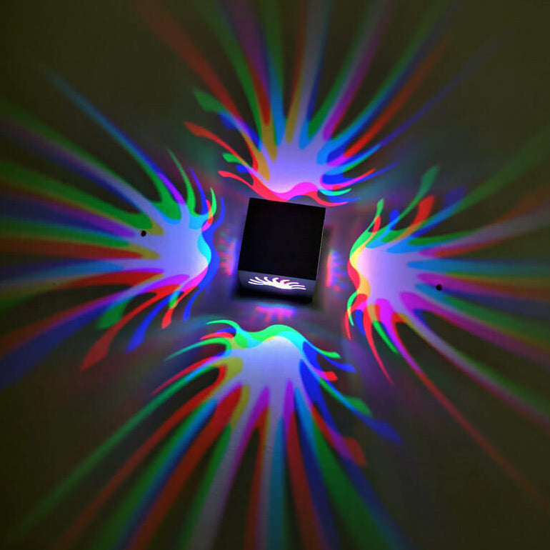 Square Phoenix Tail LED Decorative Wall Sconce Lamp