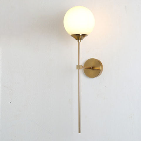 Creative Round Iron Glass 1-Light Wall Sconce Lamp