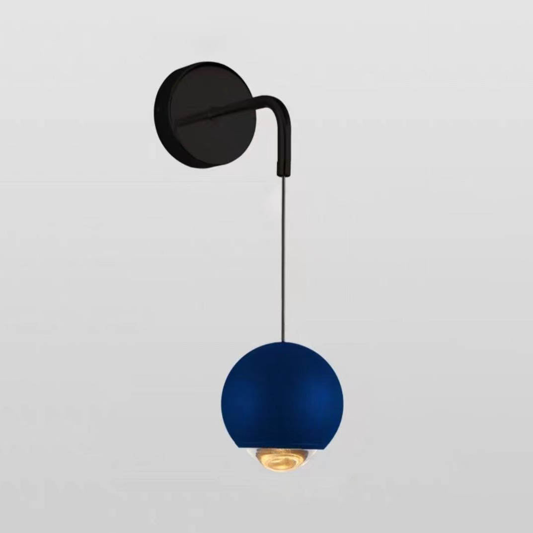 Minimalist Round Ball Aluminum Glass LED Wall Sconce Lamp